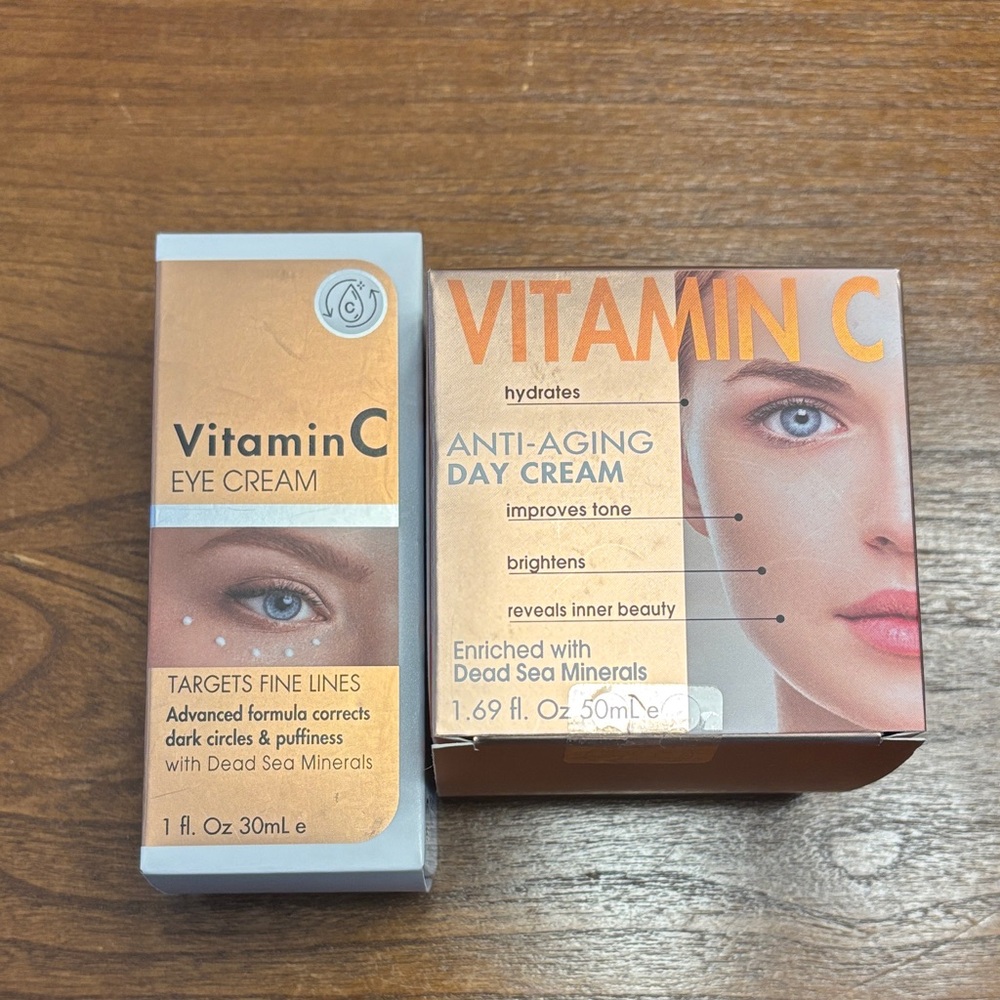 Set of 2 SPA Cosmetics Israel Vitamin C Eye&Day Cream w/ Dead Sea Minerals New